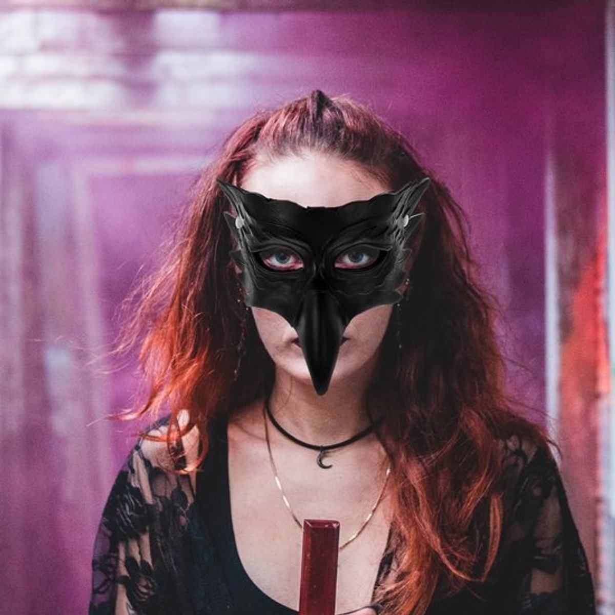 halfmasker - PU masker - Lichtgewicht en comfortabel - Zwart - Carnaval en cosplay - Gemaskerd bal - Uniseks volwassene