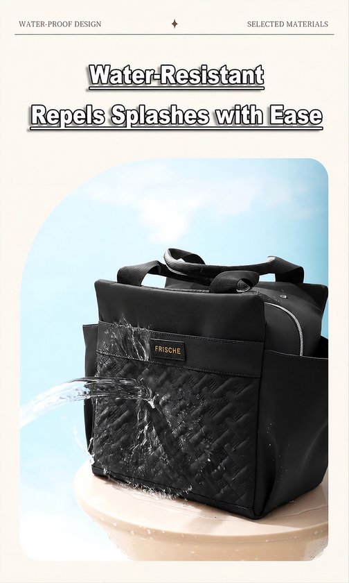 Rainbecom Lunchtas 10.5L - Koeltassen Zwart - Isolerende & Waterdichte 900D Polyester - Handvat Riem Lunch Bag Zijzakken Voor Werk, School, Reizen, Picknick - 25x17.5x24 cm van Rainbecom — afbeelding 4