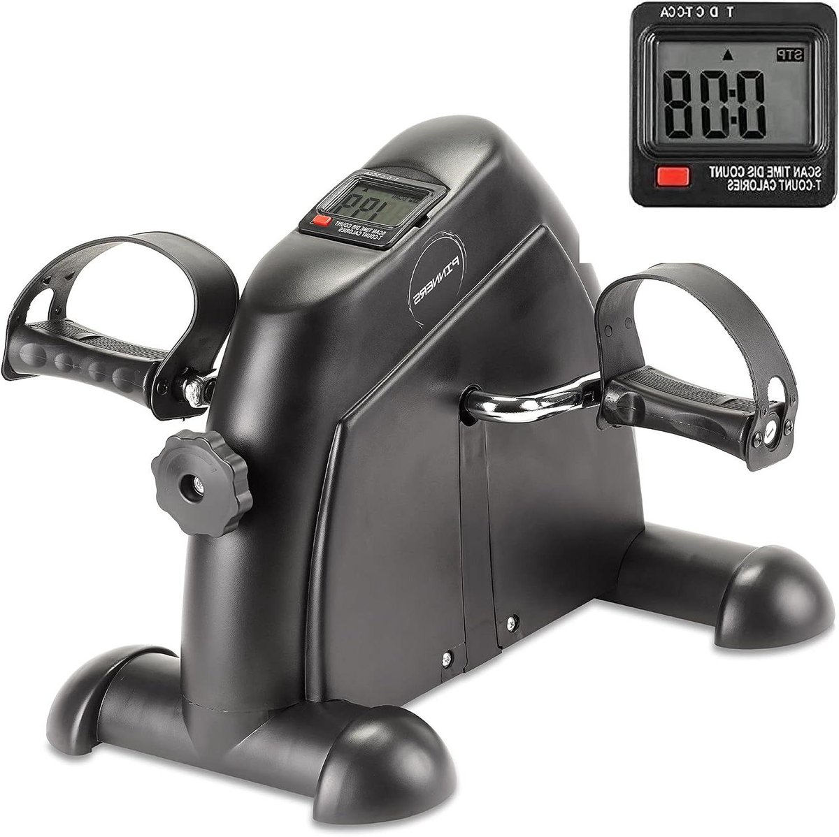 Oefenpedalen - Mini Hometrainer - Bewegen op Stoel - Instelbare Weerstand - 4.77 kg - Zwart