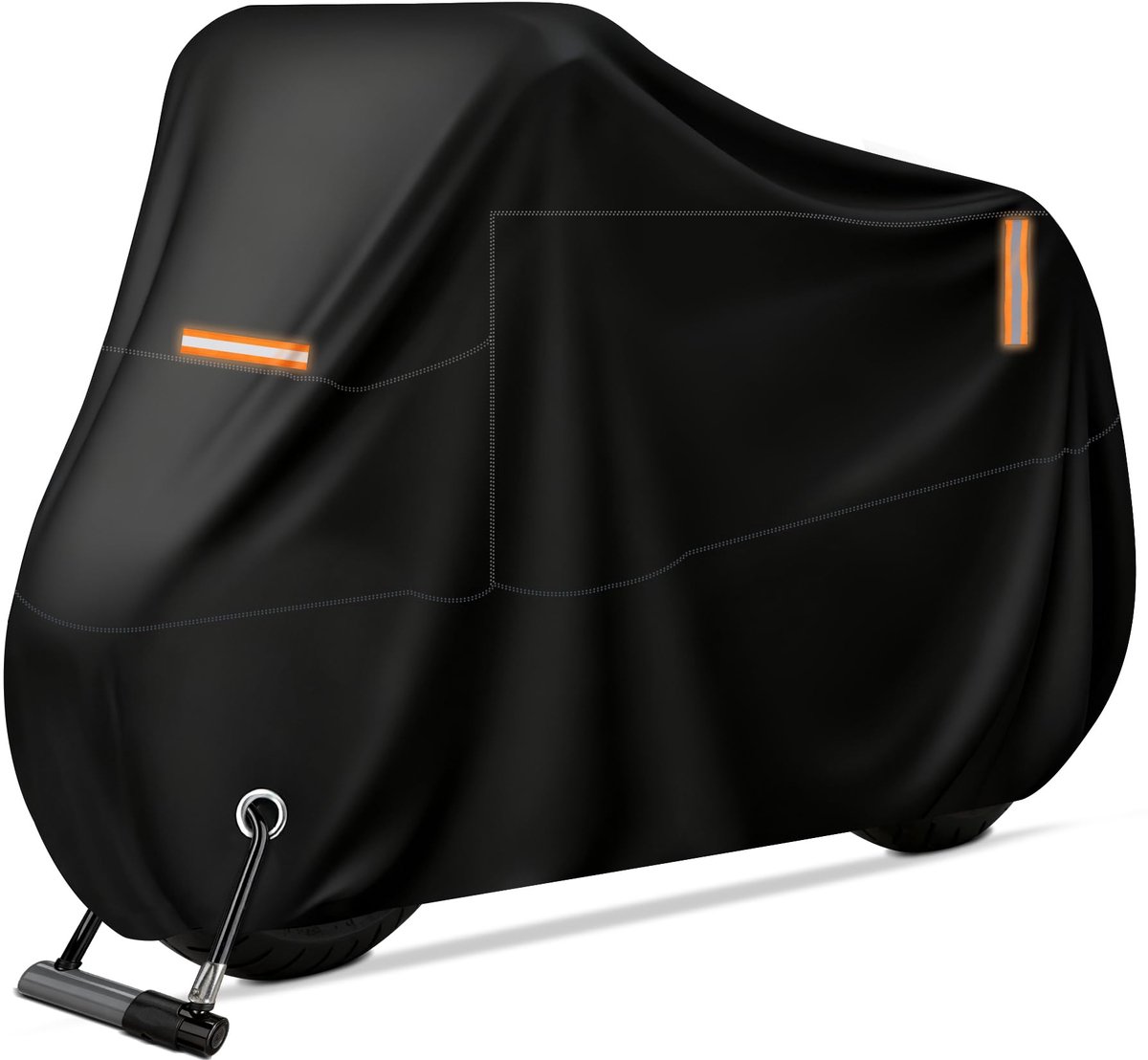 SnelShoppen - Motorfiets Deksel Buiten Scooter Zeil Waterdicht Winterbestendig 190T Motorfiets Garage Cover Met Reflecterende Strepen Voor Scooter Mop