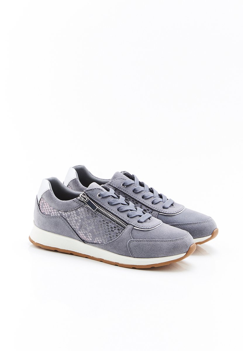 Damart - Amortyl sneakers met dierenprintdetails - Dames - Grijs - 38