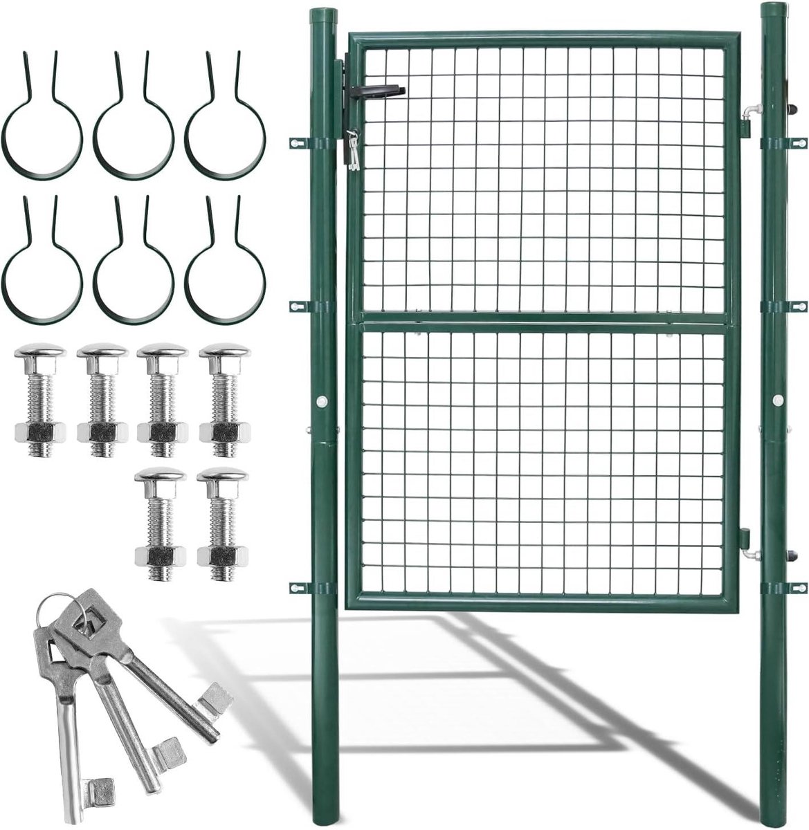 Tuinpoort Tuindeur Groen met Slot 100 x 100 cm – Duurzaam en Roestbestendig