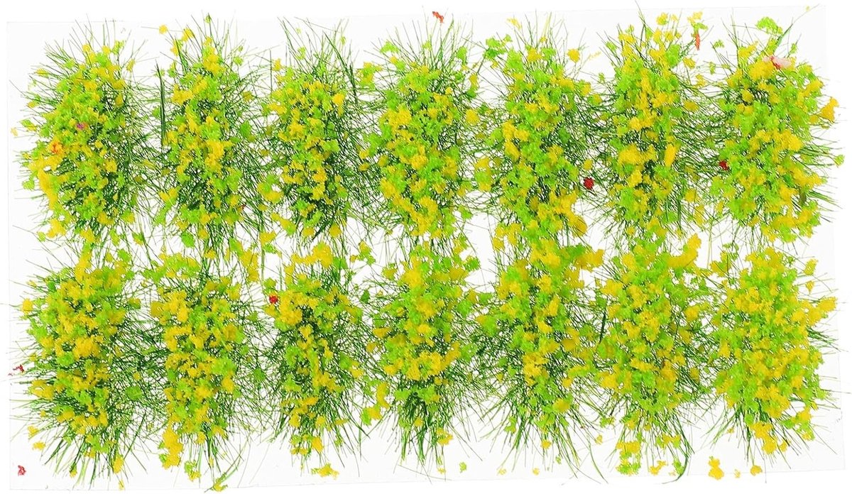 Zelfklevende Bloemenmix Set voor Modelbouw, Landschapsdecoratie en Diorama Accessoires - Statig Grasvezels voor H0 Modelsporen en Zomerdecoratie