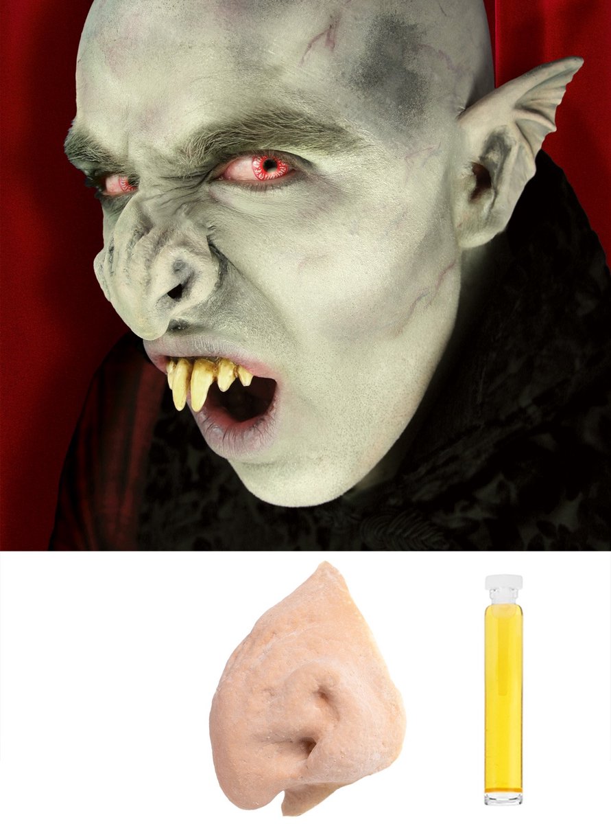 Metamorph GmbH - Grijze latex vampier neus - Schmink > Speciale effecten