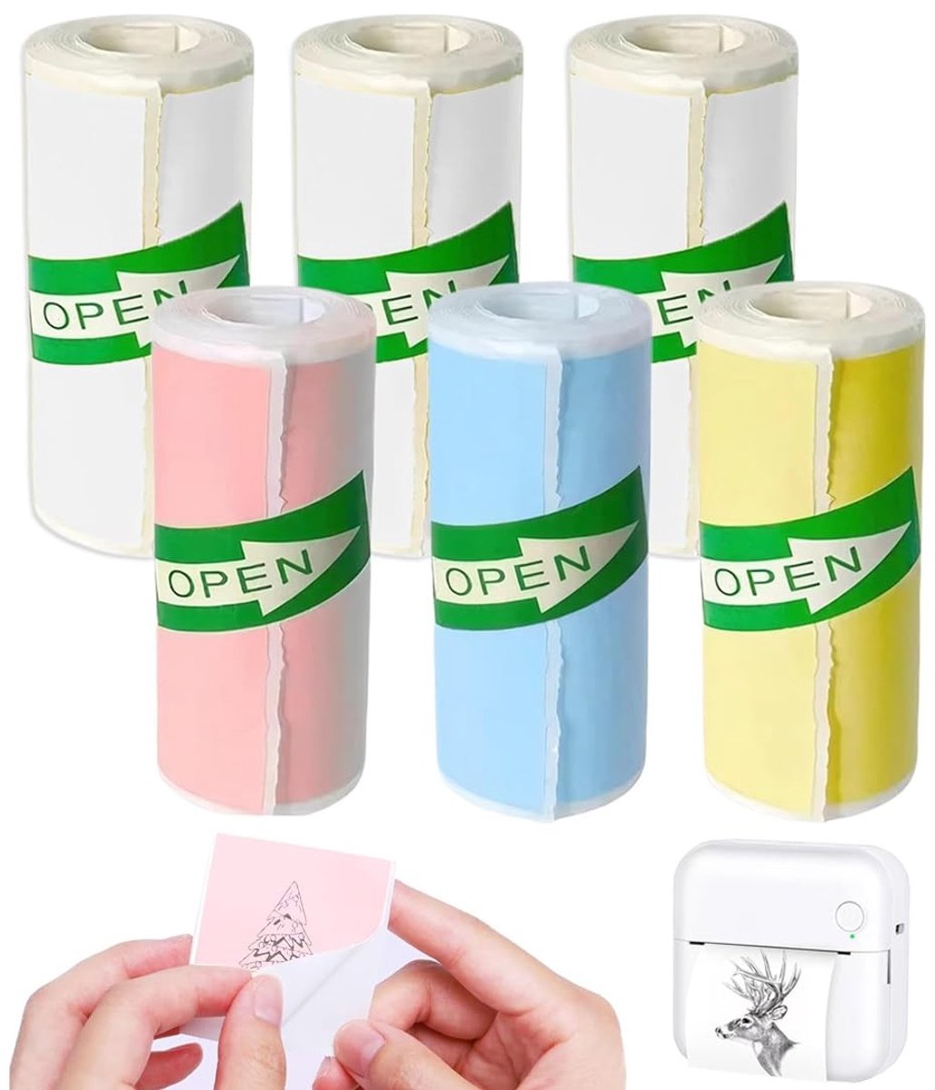 Solidchoice - 6 Rollen Thermisch Papier voor Kindercamera's