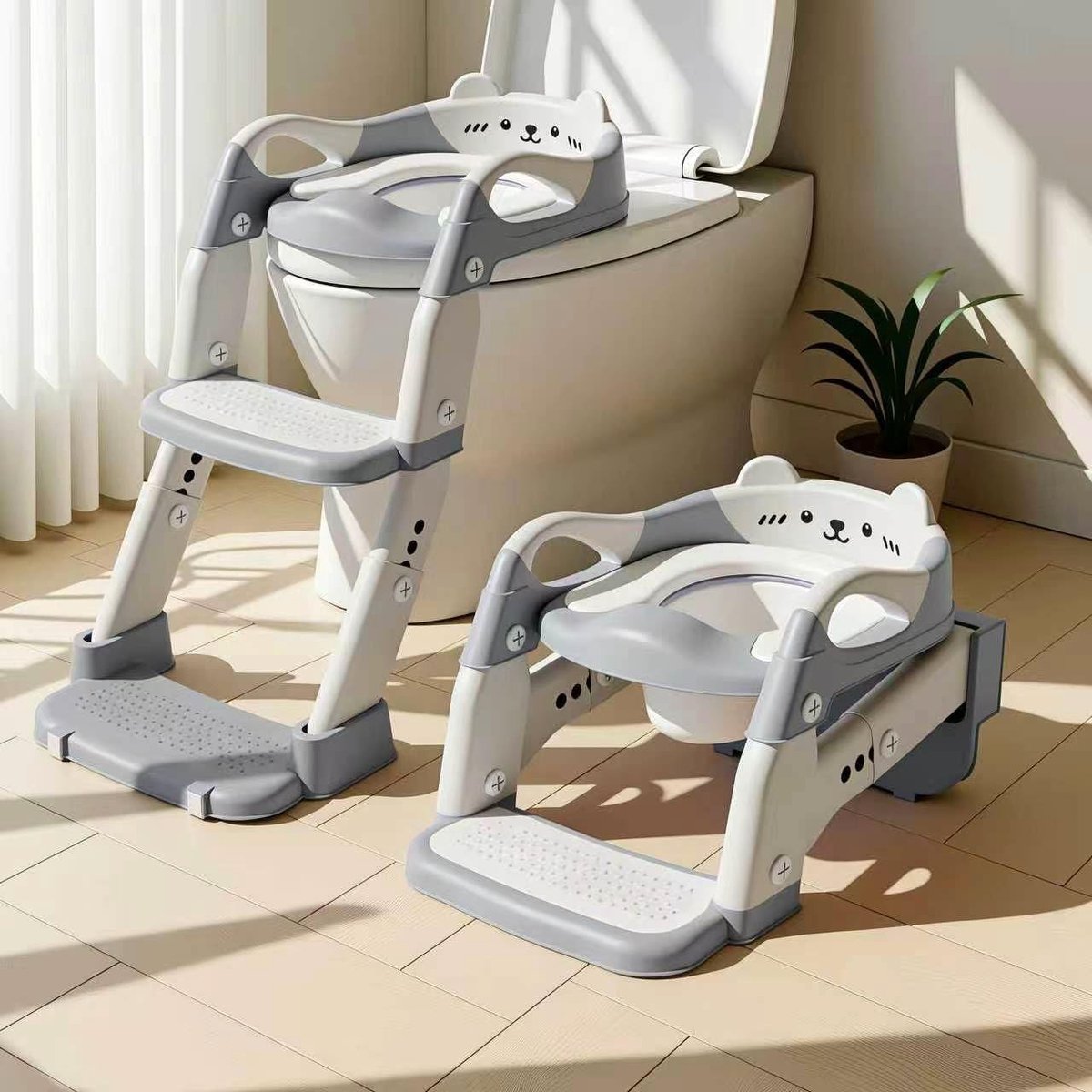 Solidchoice - 3-in-1 Kindertoiletstoel met Trapje