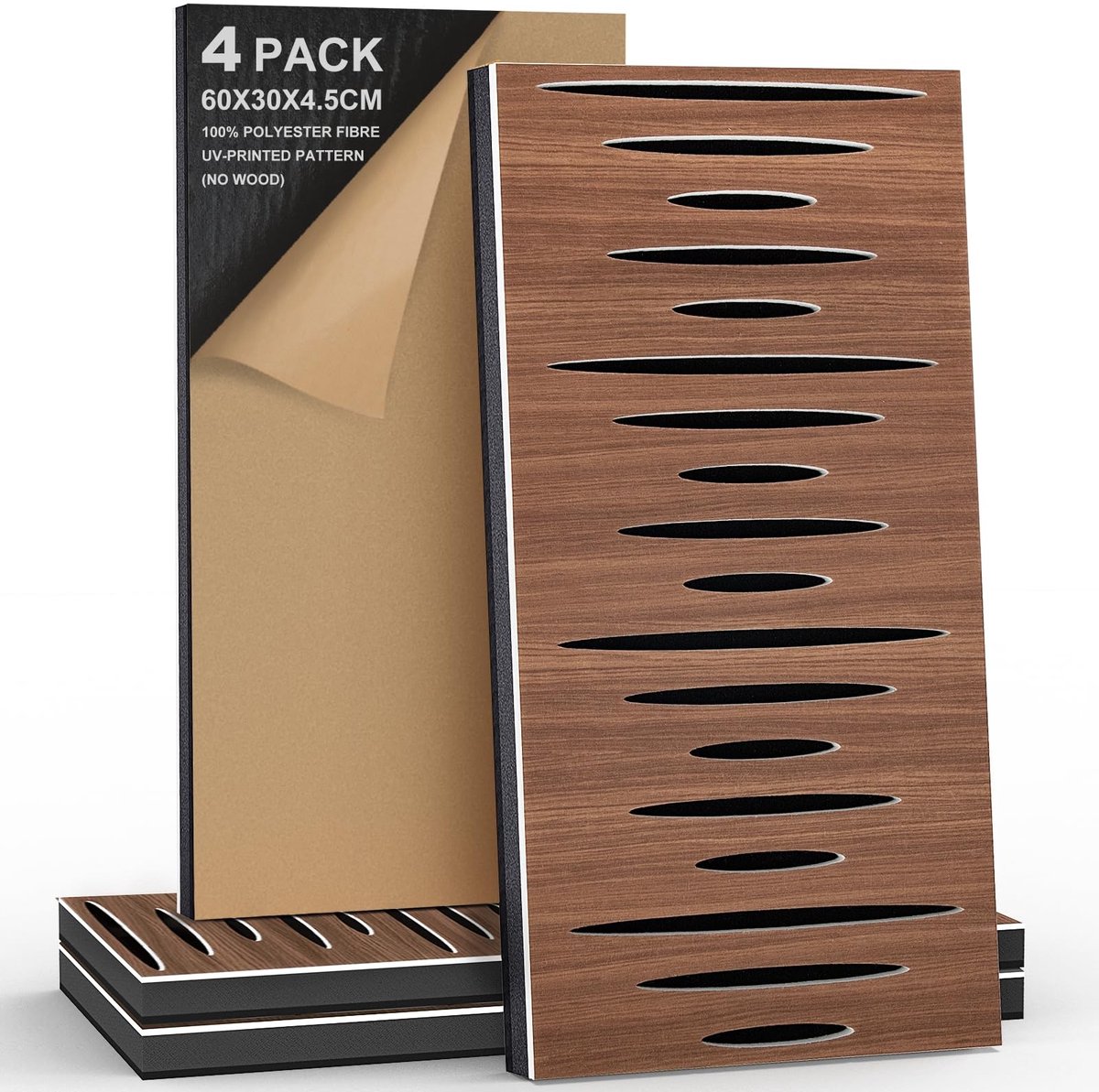 Solidchoice - 4-Pack Akoestische Schuimpanelen voor Geluiddemping