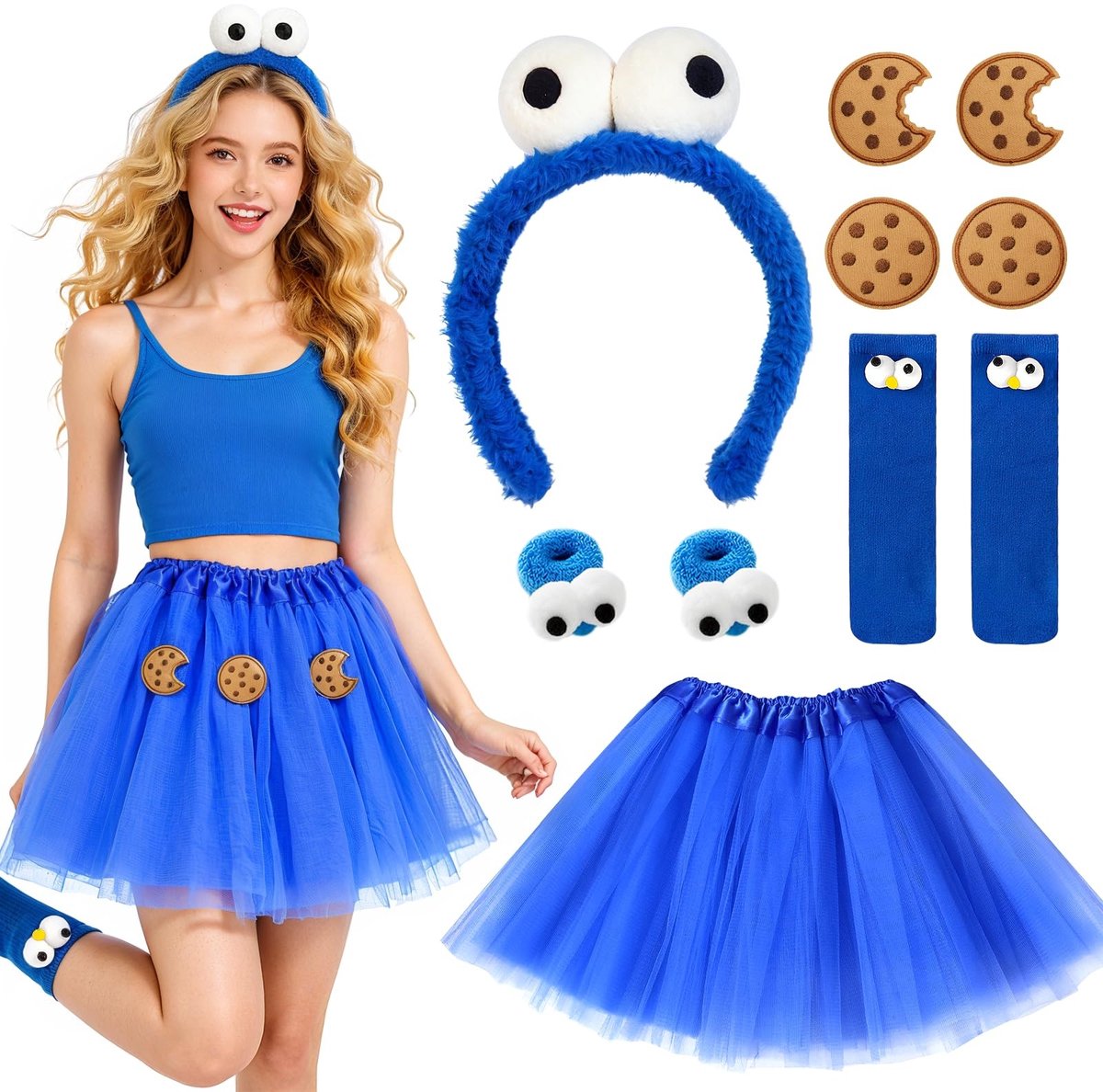 Solidchoice - 9-delige Monster Kostuum Set voor Carnaval