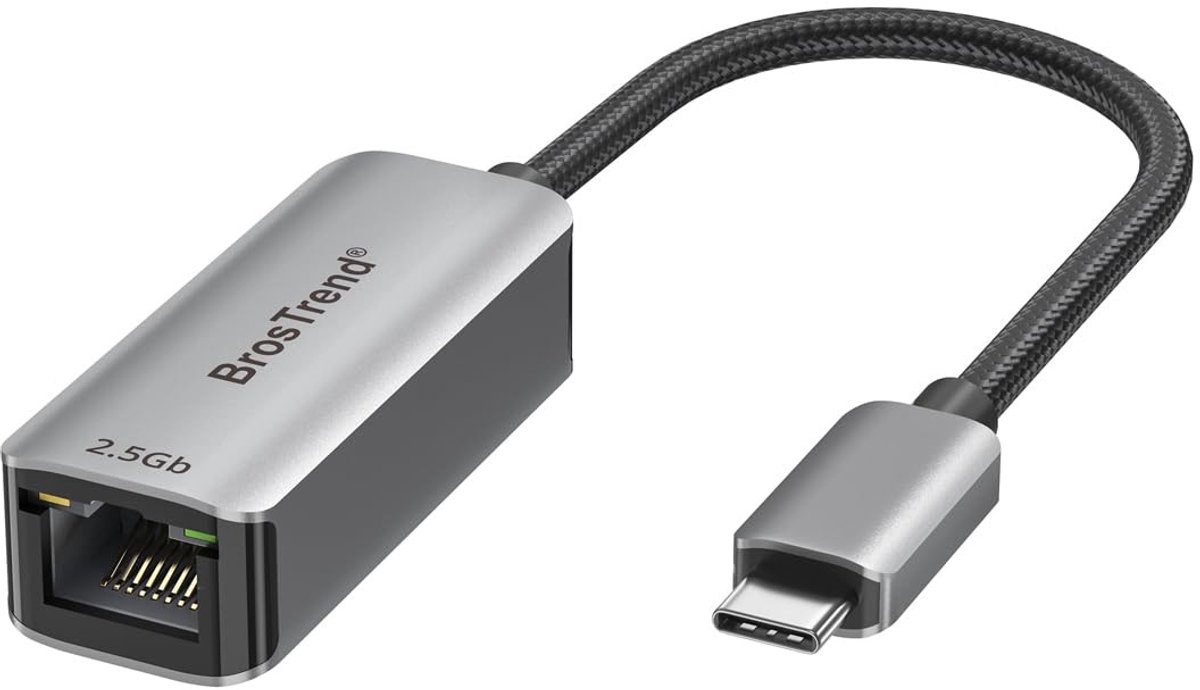 Solidchoice - 2.5Gb USB C naar Ethernet Adapter voor PC en Mac