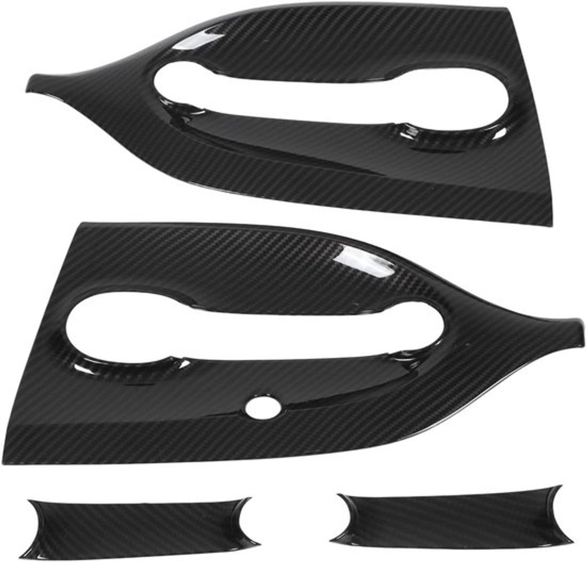 Deurkruk Kom Cover Kit in Koolstofvezel voor Smart Fortwo C453 (2016-2021) - Vervangingsonderdeel, Duurzaam en Stijlvol Design