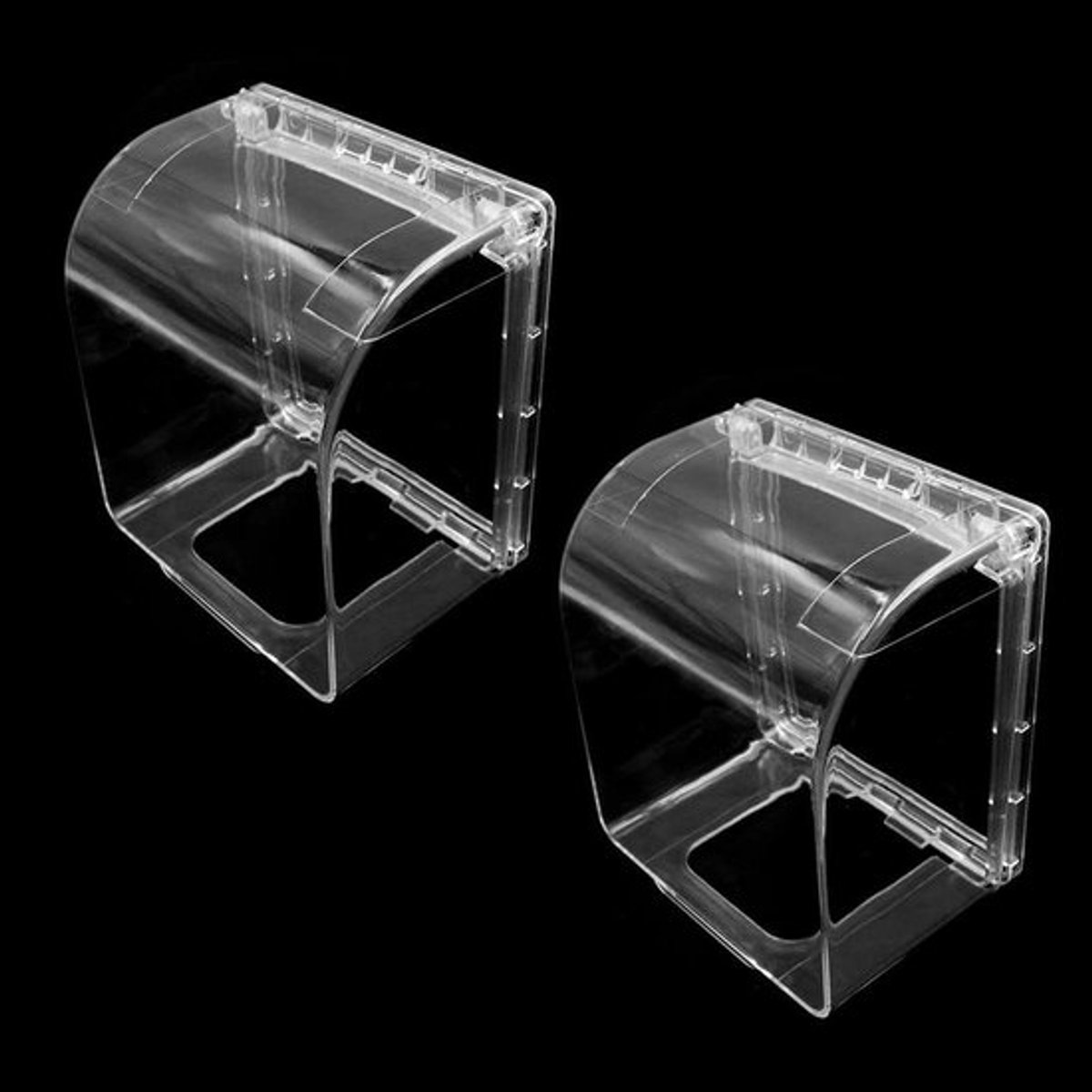 Waterdichte universele stopcontactdoos - 2 stuks voor binnen en buiten - Met waterdichte afdekking - Geschikt voor 86 type socket - Kunststof schakelaar met duidelijke verhoging.