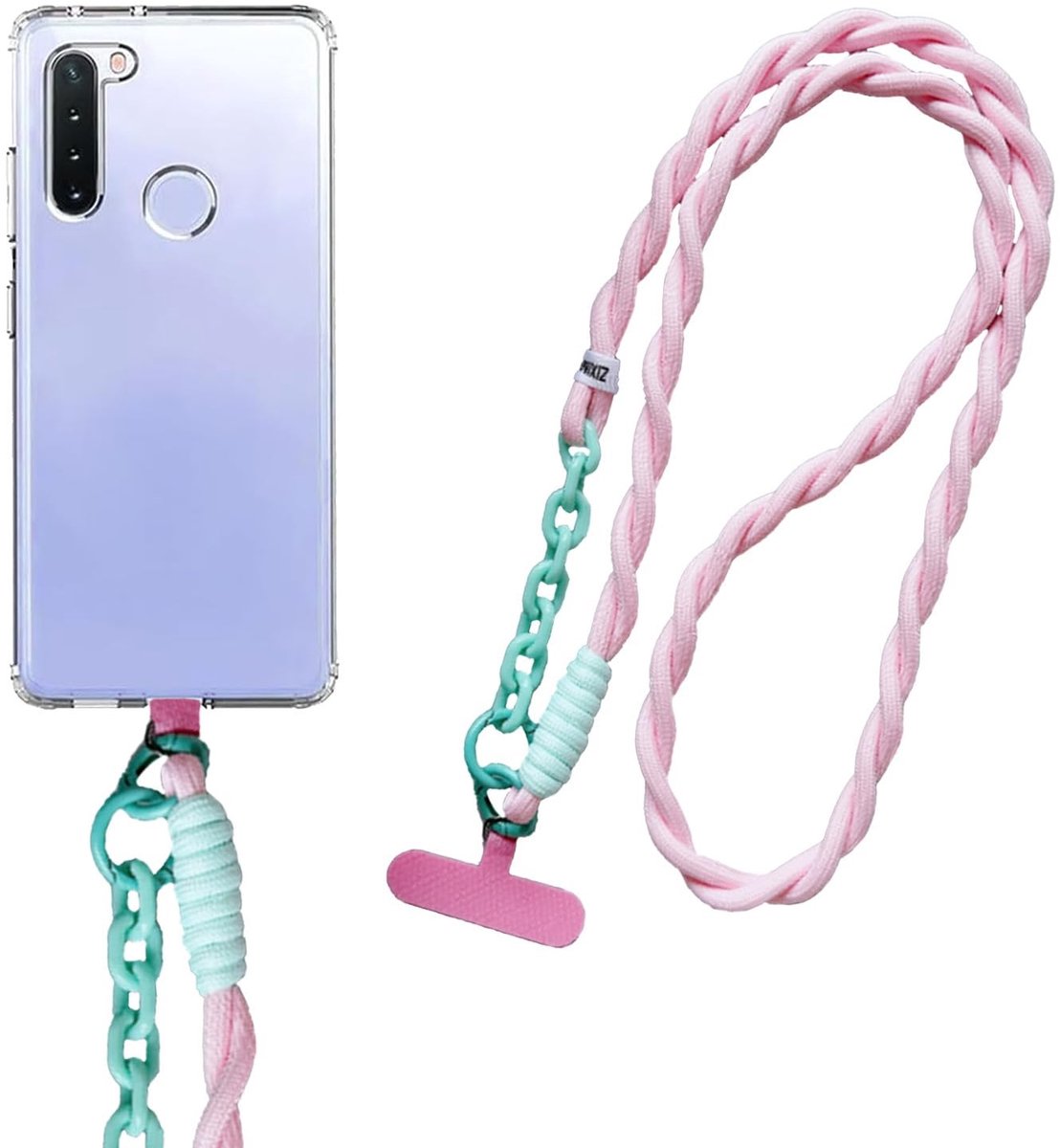 Solidchoice - Universele Telefoon Ketting met Contrasterende Kleuren