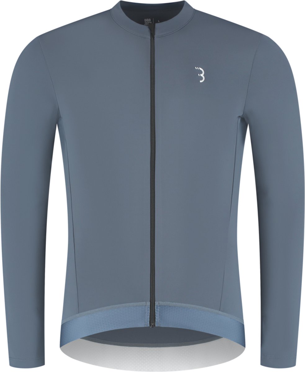 BBB Cycling Transition Lange Mouwen Fietsshirt Heren en Dames - 10-15 °C - MTB en Wielrenshirt met 4 Zakken - Blauw - S - BBW-501