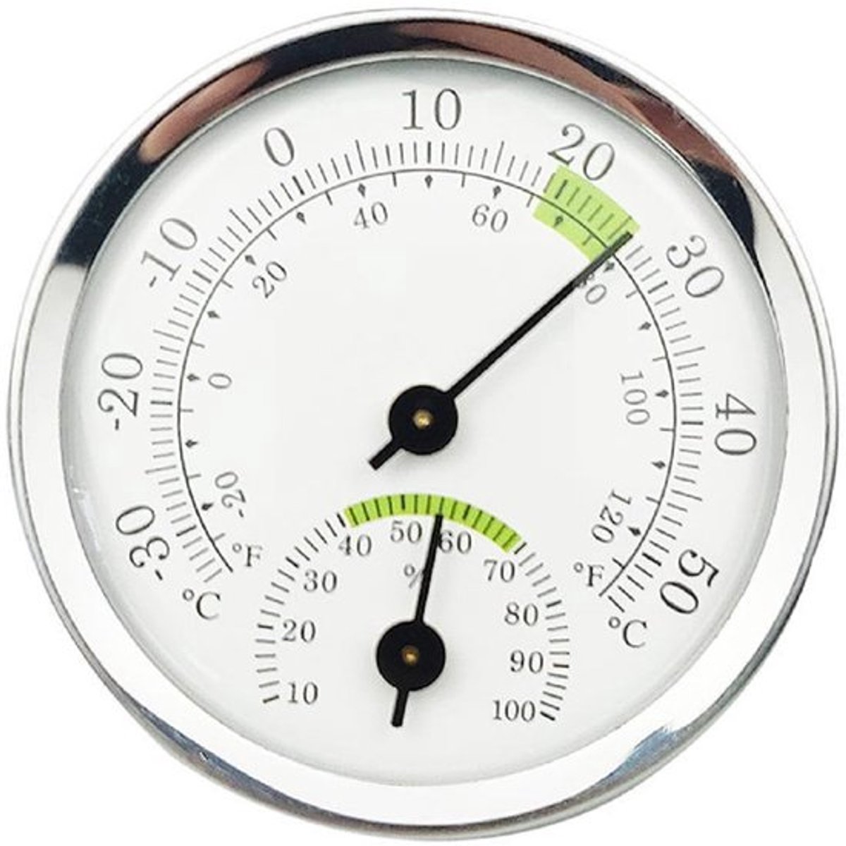 Hygrometer Binnen - Vochtigheidsmeter - Temperatuurmeter - Draagbaar - Geschikt voor Broeikas - Eenvoudig te Bedienen - Nauwkeurige Metingen - Vochtmeter