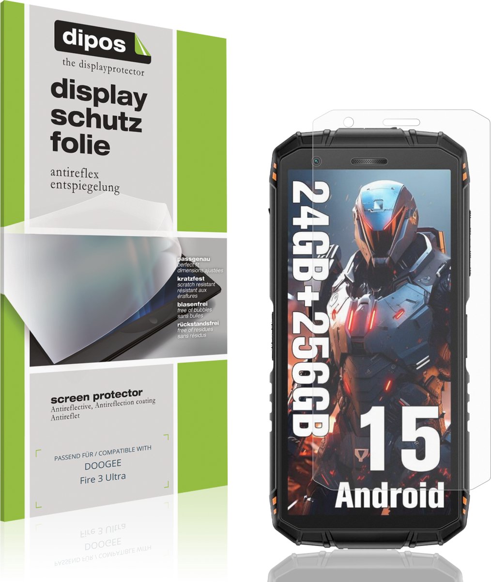 dipos – 4x Matte Beschermfolie geschikt voor DOOGEE Fire 3 Ultra | Krasbestendige & antireflecterende Screenprotector Ultra-Thin
