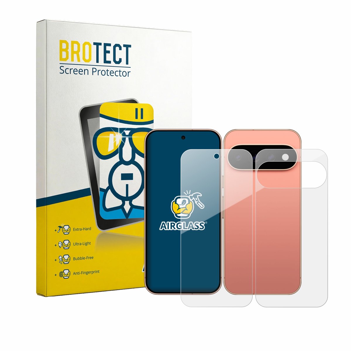 Screenprotector voor Google Pixel 11 Pro (Voor+Achter) Beschermglas transparant