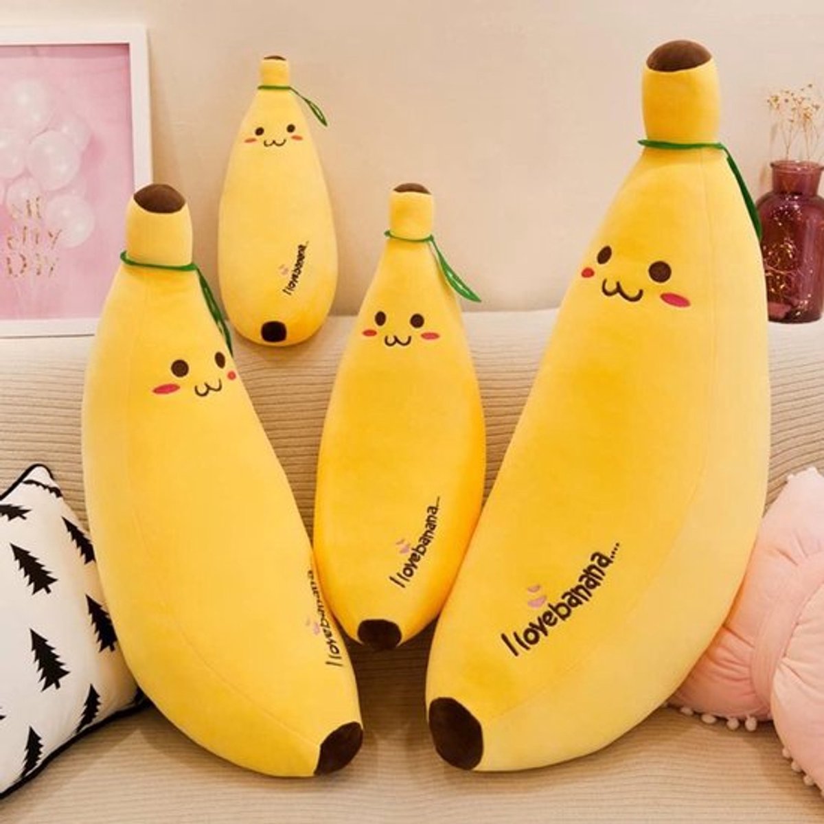 Pluche schattig knuffelkussen in fruit poppenvorm - Zacht lang speelgoed voor kinderen - Verjaardagscadeau
