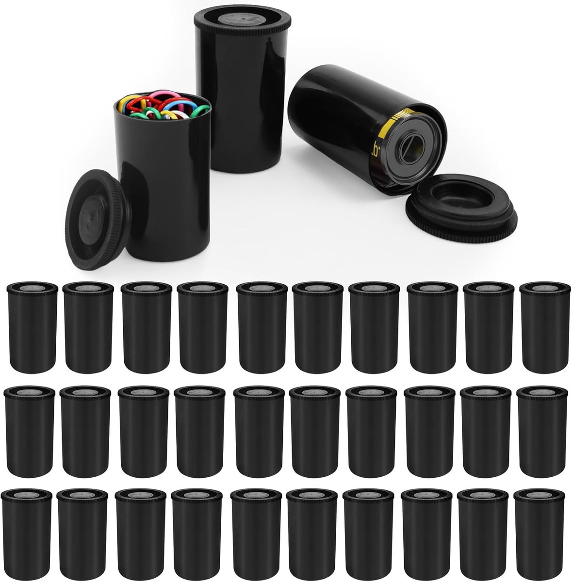 30 Stuks Lichtbestendige Filmdozen met Deksel voor Filmrol Opslag en Kleine Onderdelen, Vervaging Bestendig en Compact