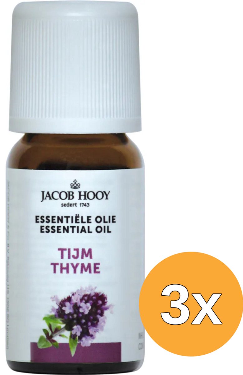 3x Jacob Hooy Thijm olie (10 ml)