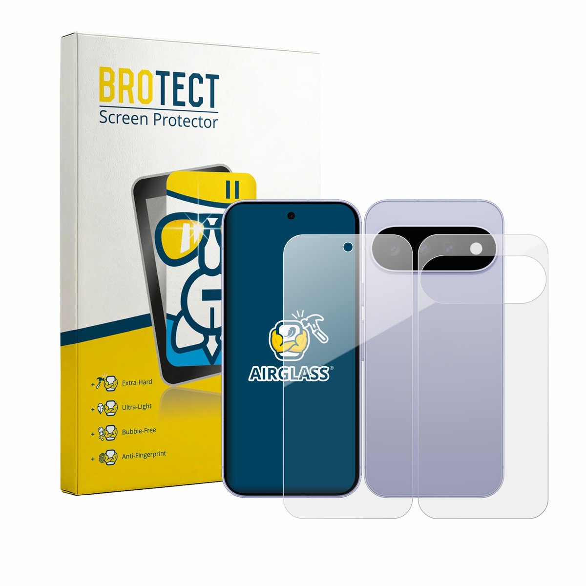 Screenprotector voor Google Pixel 11 (Voor+Achter) Beschermglas transparant