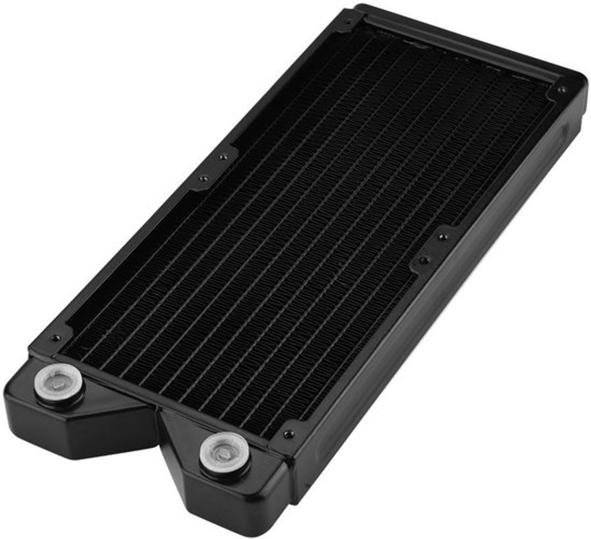 Waterkoeler 240mm - Koper/RVS - Schokbestendig - G1/4 Aansluiting - Professionele Koeling - Matte Zwarte Afwerking - Radiator