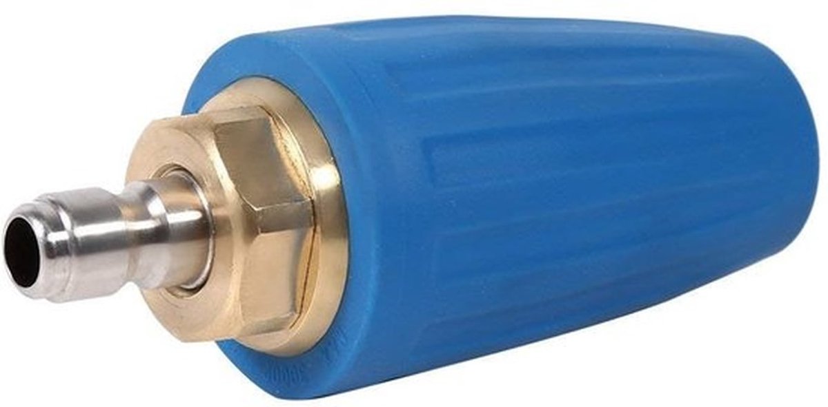 Draaiende spuitmond 3000 PSI - Turbo spuitmond - Hogedrukreiniging - 1/4" Snelle Aansluiting - Messing/ Roestvrij staal - Verhoogde reinigingskracht - Hogedrukspuitmond