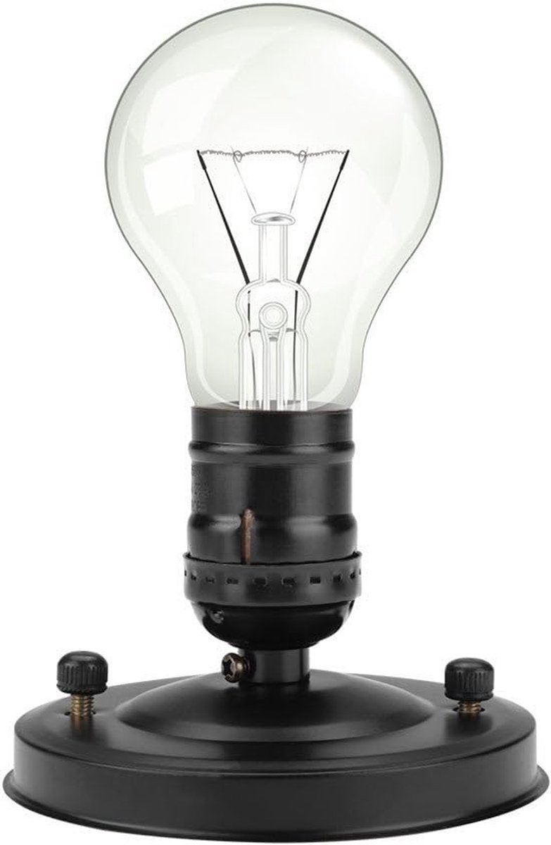 Vintage Industriële Hanglamp en Wandlamp Fitting voor E26/E27 Lichtbronnen - Zwart Design, Retro Stijl en Duurzaam Materiaal
