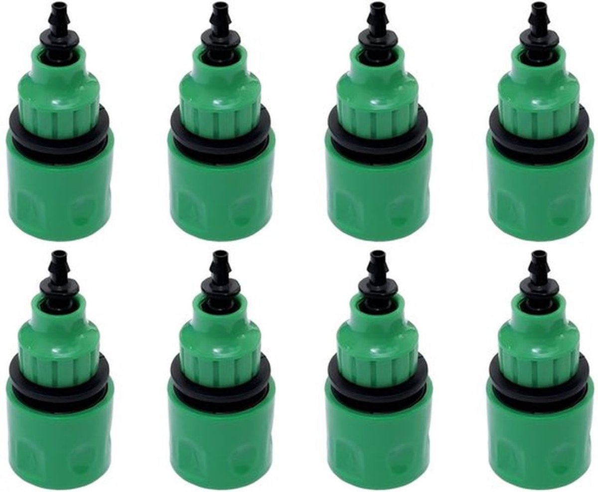 Tuin Water Slang Snelkoppeling - Micro Irrigatie Adapter - 4mm/8mm Slangen - Tuinonderhoud - Waterbesparing - Ideaal voor planten -