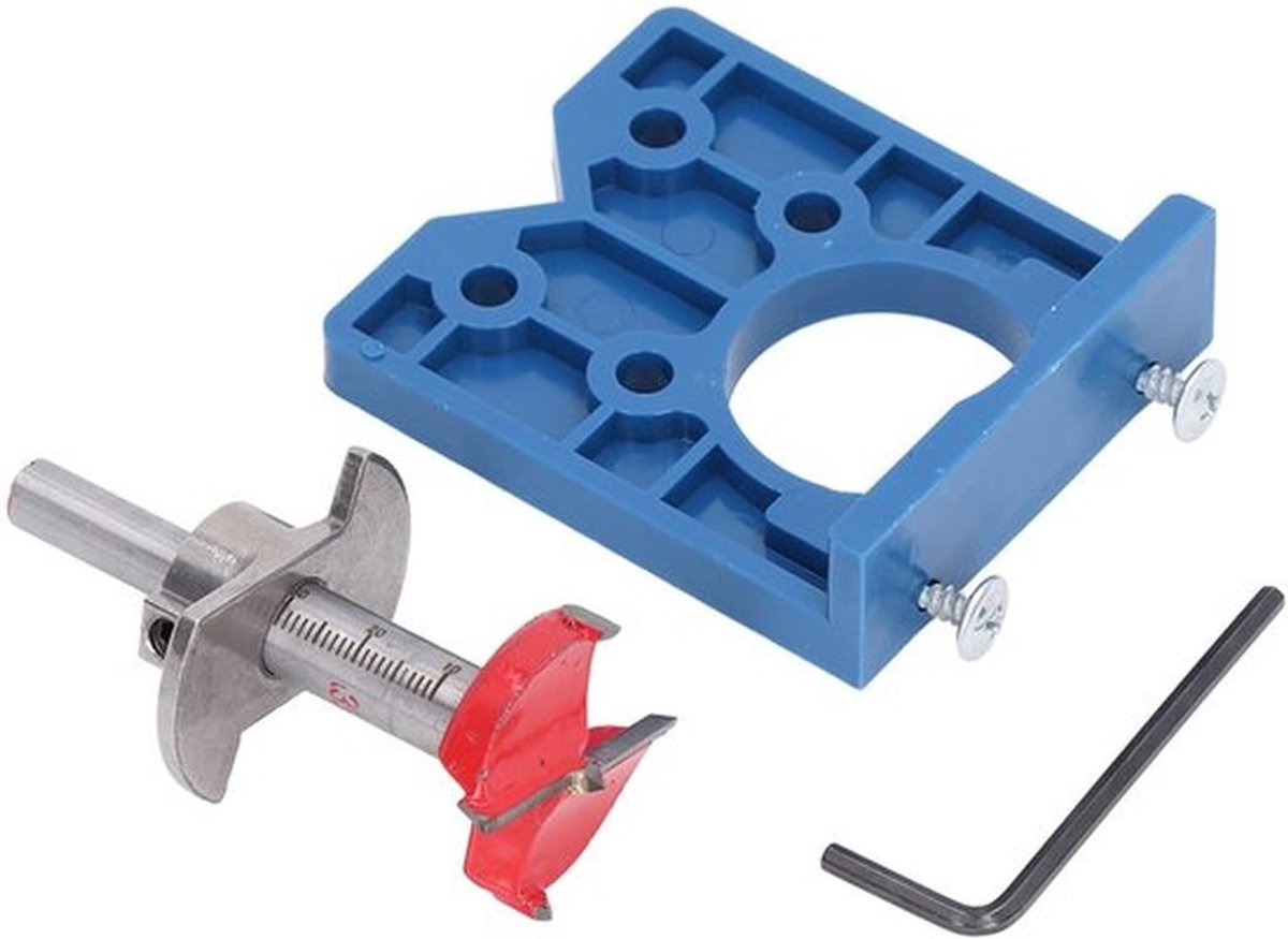 Scharniermal 35 MM - Verborgen Scharniermalset - Boorgeleider - Nauwkeurige Positionering - Hoogwaardig Gesmeed Lemmet - Voor Houtbewerking - Boorgids