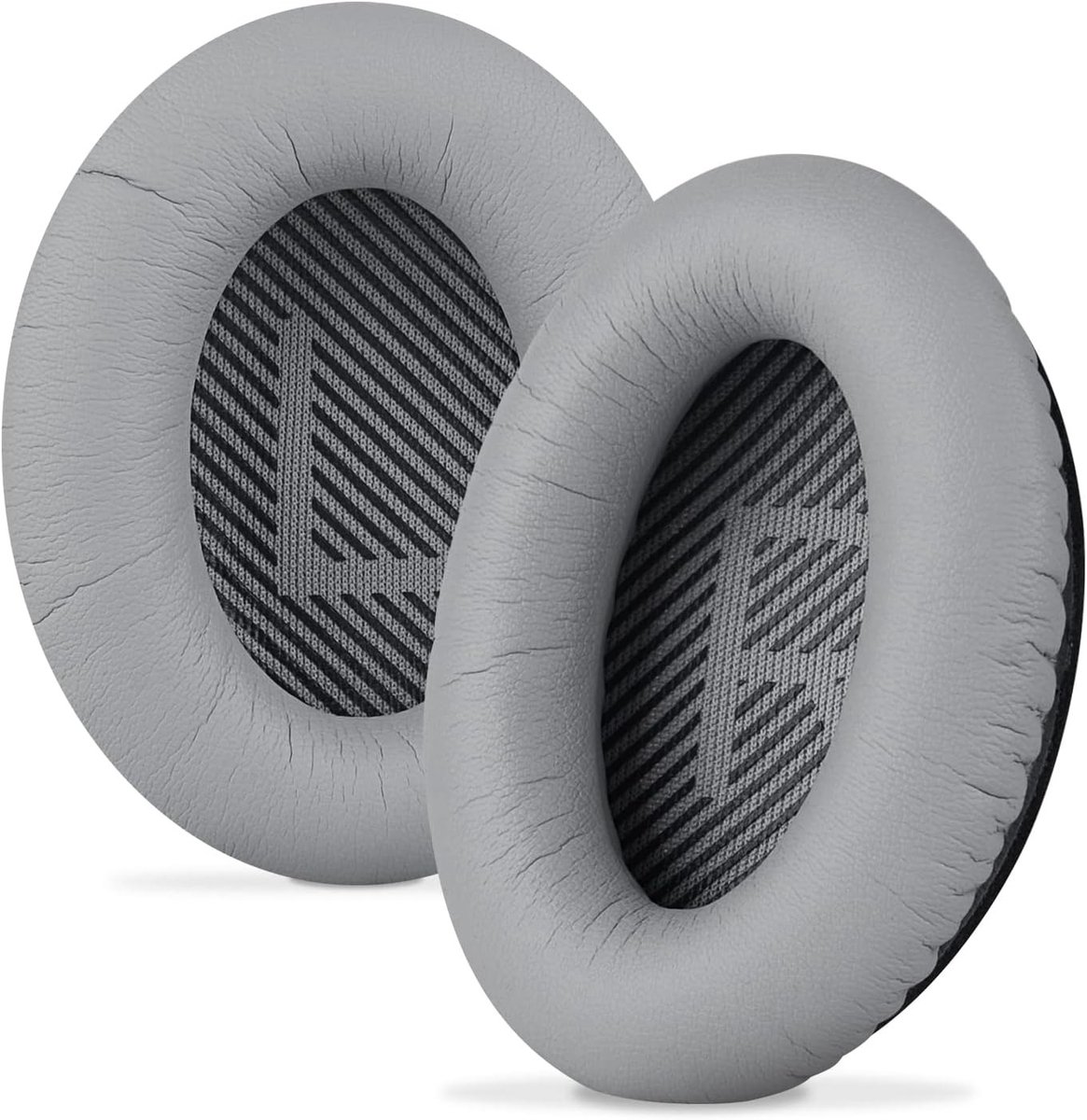 Vervangende Oorkussens voor QC45, QC35, QC35 II, QC15, QC25, AE2, AE2i, AE2w en SoundTrue Hoofdtelefoons - Comfortabele Oorkappen van Kunstleer in Grijs voor Gaming en Muziekgebruik