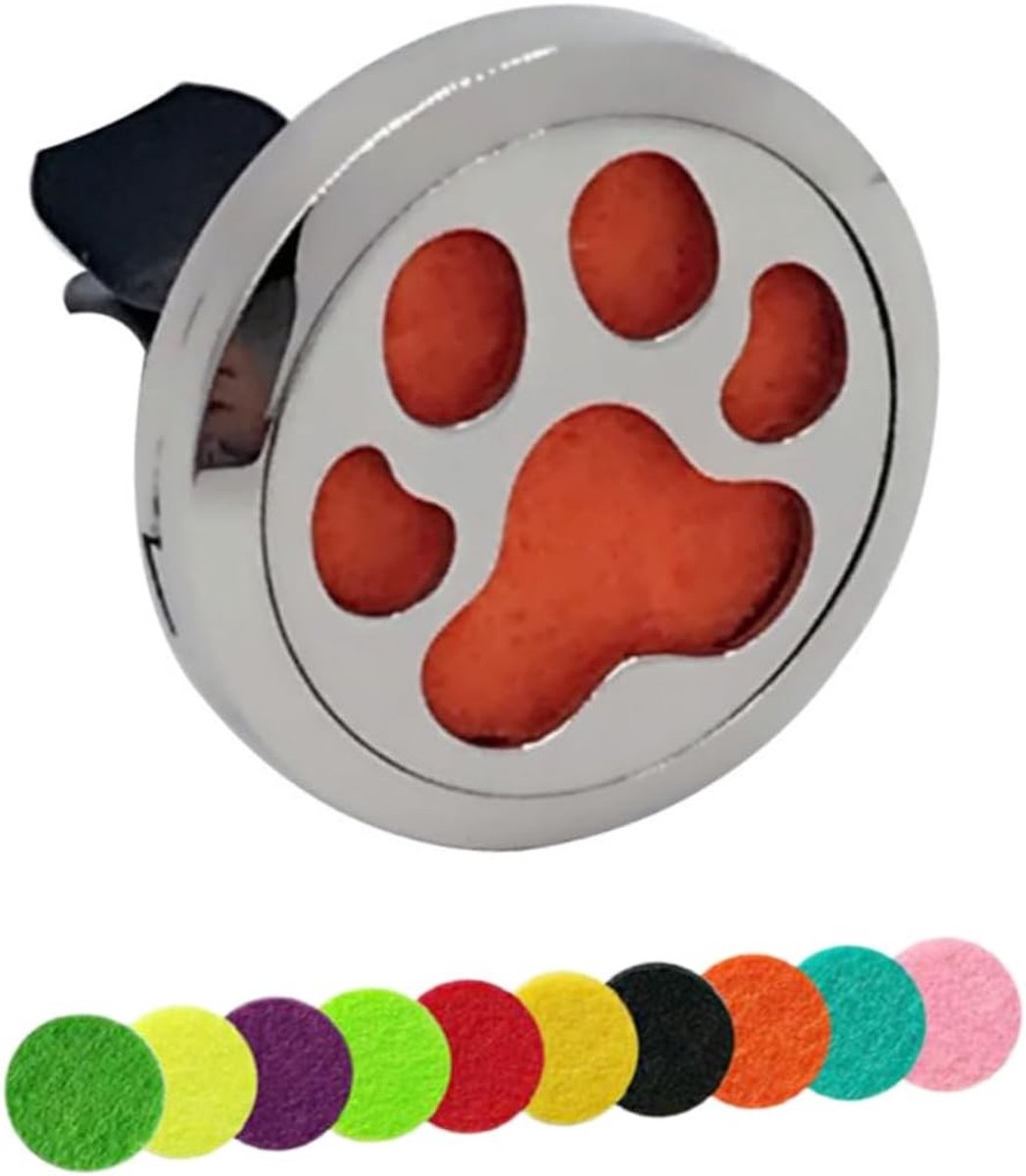 Aromatherapie Luchtverfrisser voor Auto met Essentiële Olie Diffuser en 10 Kleurige Vulling Pads - Ideaal voor Ontspanning en Verfrissing onderweg