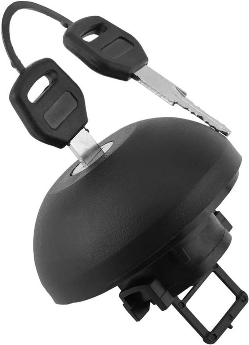 Zwarte Plastic Brandstofdop met Sluiting en 2 Sleutels voor Renault Master II 1998-2010 - Geschikt voor Benzine en Diesel, Eenvoudige Installatie, Duurzaam Ontwerp