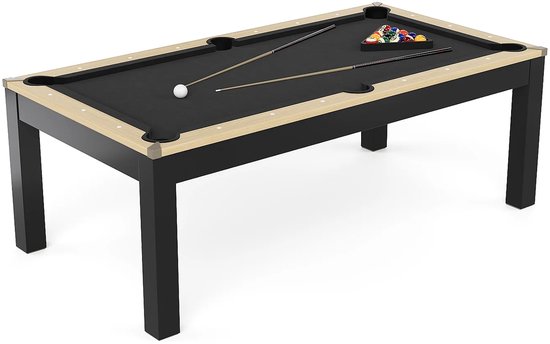 Vente-unique Convertibele tafel - Biljart & Pingpong - 213 x 112 x 81,5 cm - Zwart - BALTHAZAR van Vente-unique — afbeelding 5