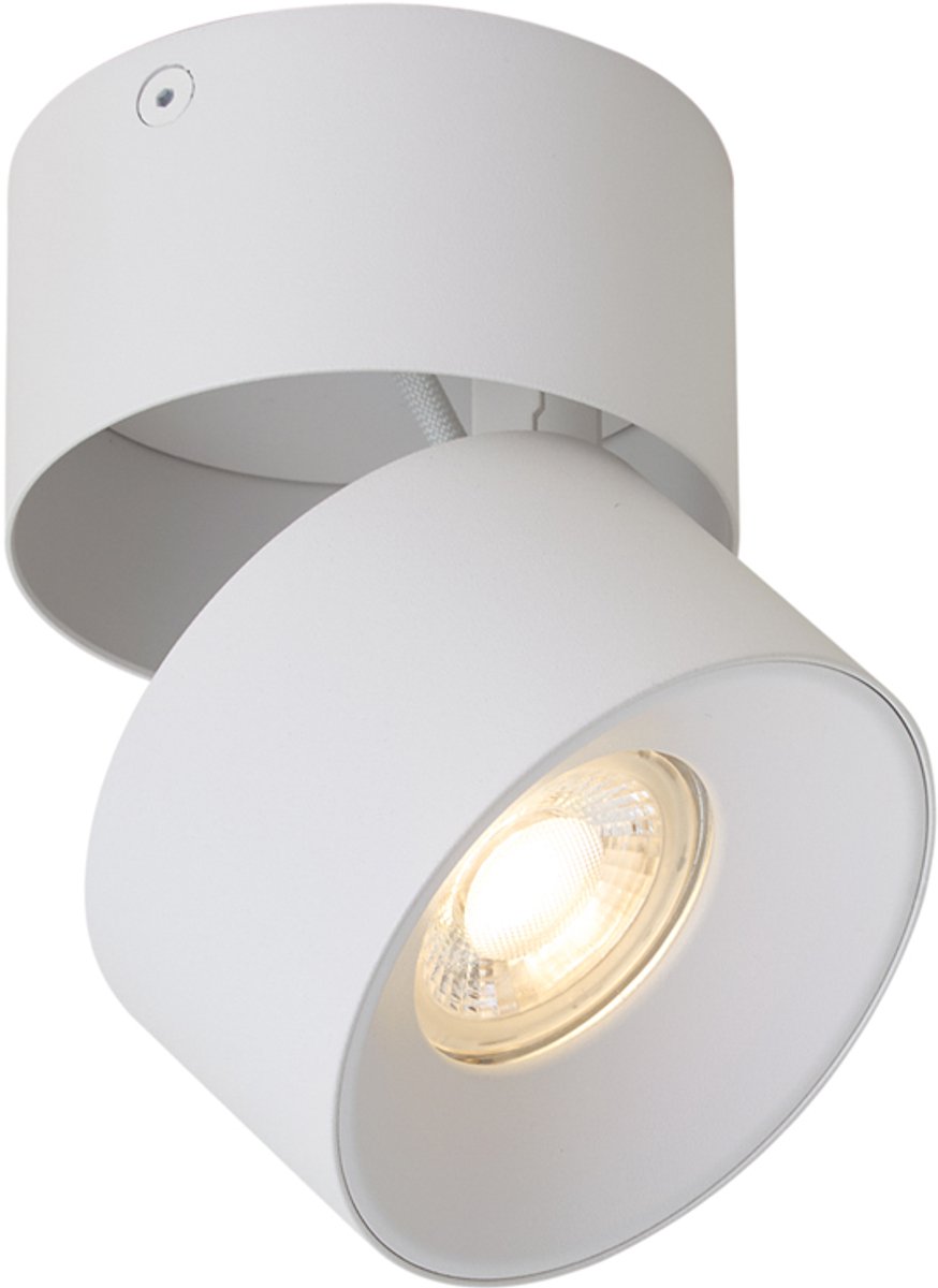 Qazqa verstelbare spot, opbouwspot, plafondspot - Echo - wit , max. 10W, geschikt voor led, 9cm, rond, ideaal als hal, keuken, slaapkamer en woonkamer