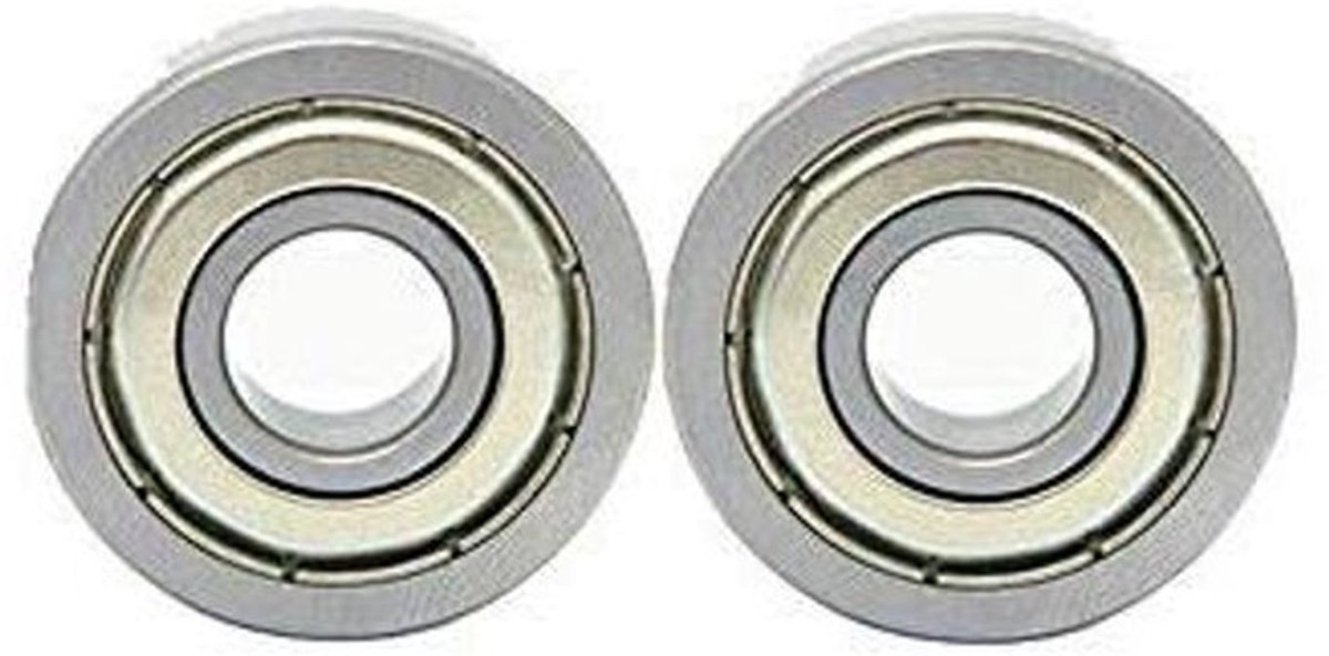Schaatsen Diepe Groefkogellagers - 608ZZ - 8mm x 22mm x 7mm - Mechanische Transmissielagers - Diepe Groeflagers - Geschikt voor skates - Zwart 2 stuks - Onderdelen voor mechanische transmissie