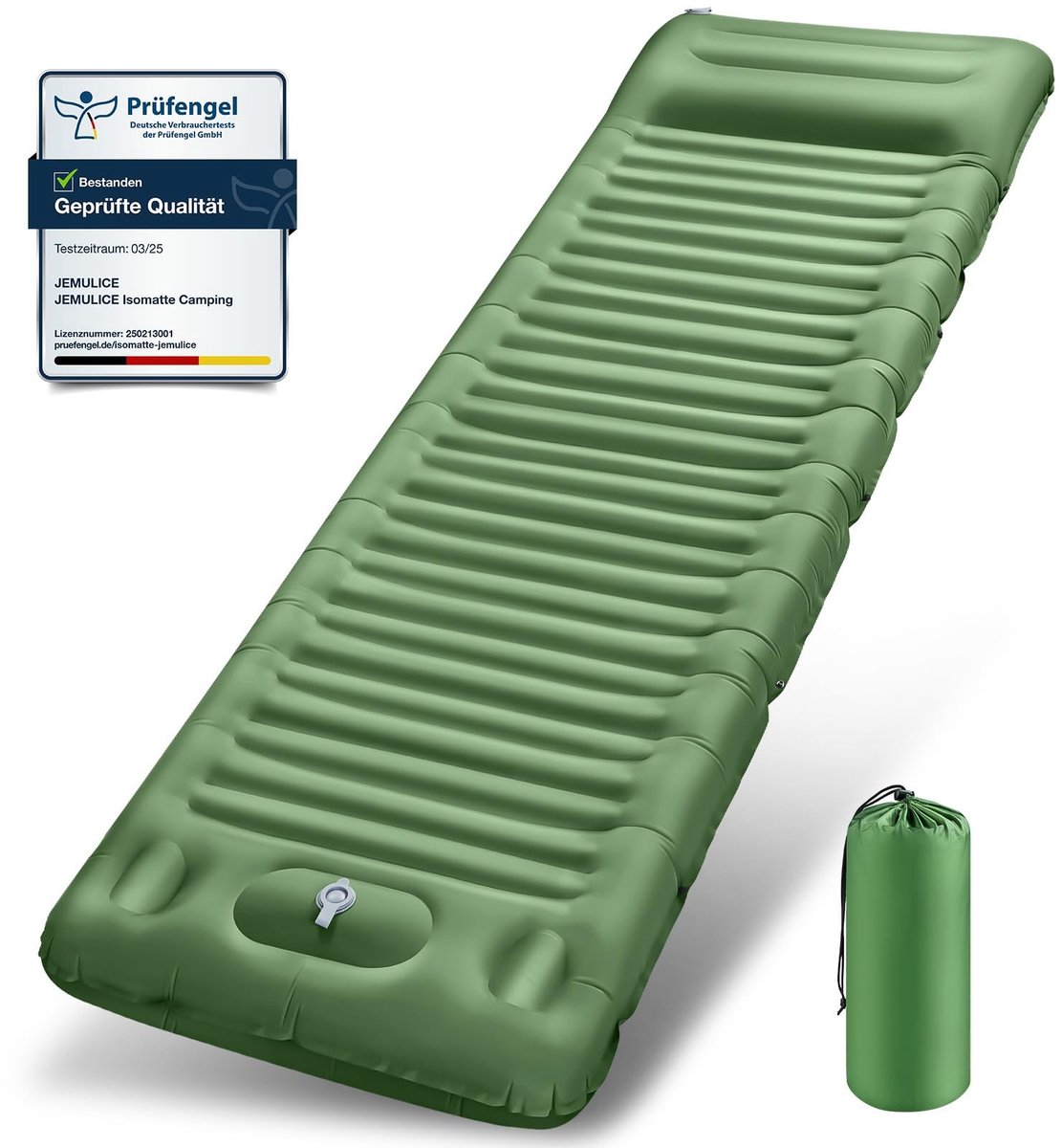 Solidchoice - Camping Self-Inflating Mat met Voetpomp, 12 cm Dikte