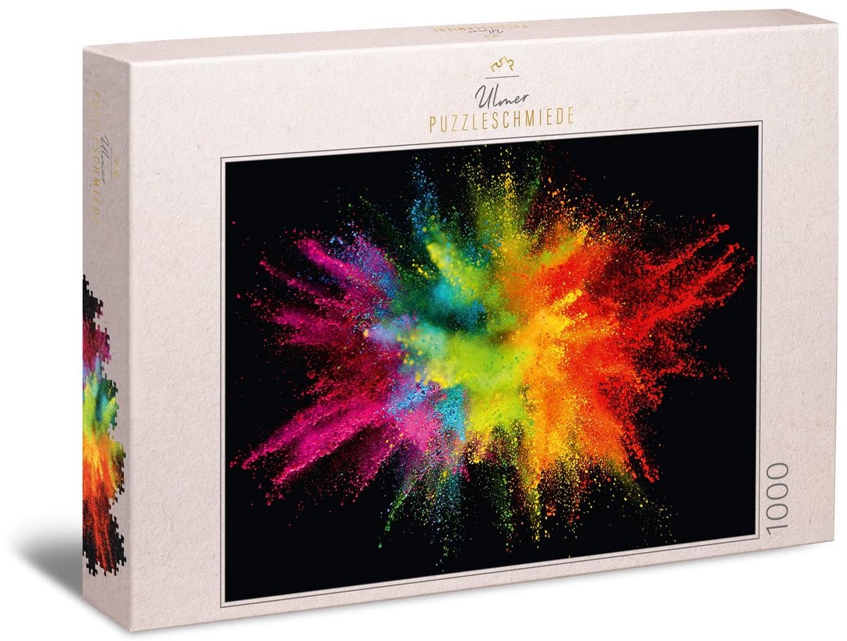 Solidchoice - Puzzle 'Knalbunt' van 1000 Stukken met Kleurrijk Motief