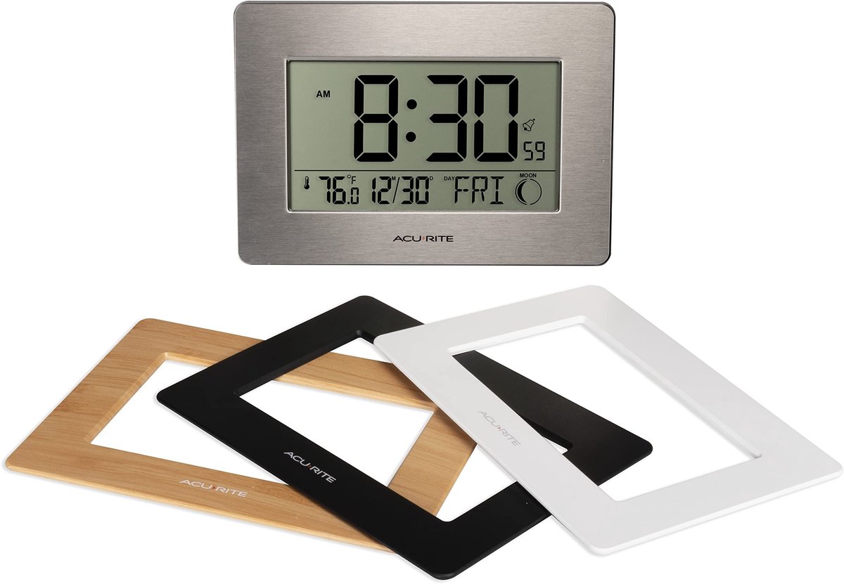 Solidchoice - Draadloze Digitale Wand/ Tafelklok met Verwisselbare Frames
