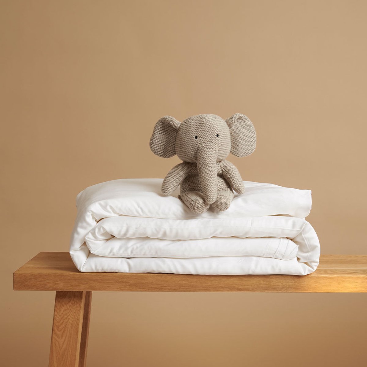 Coco & Cici - Kids - TENCEL Sateen Dekbedovertrek Wit - 120x150 (zonder kussensloop)