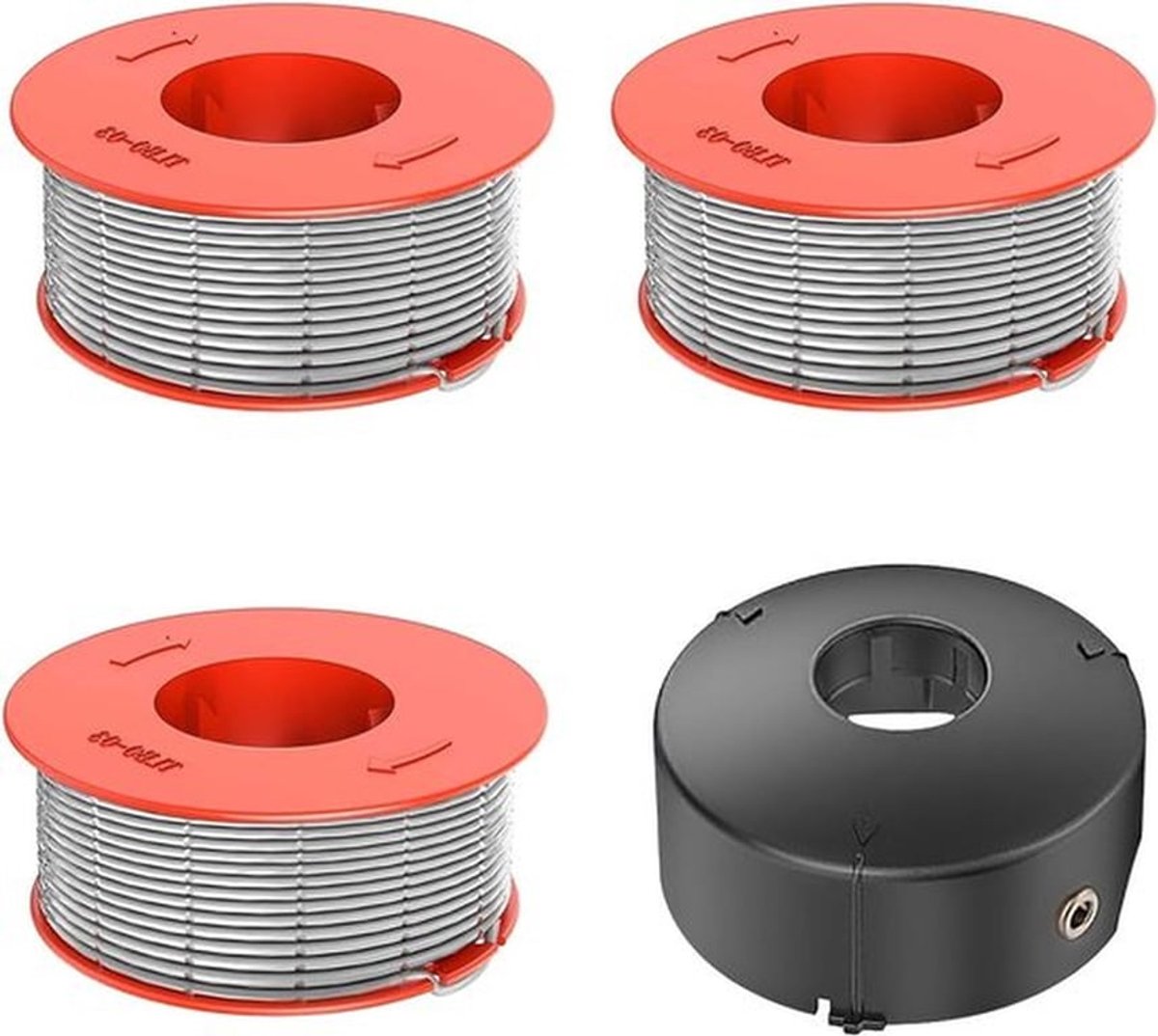 Vervangende Grastrimmer Spoel en Draad Set van 3 voor Autofeed Nylon Spoel, Geschikt voor Bosch Art 23 26 30 Combitrim, 1.6mm x 8m, Tuinaccessoires en Grasmaaier Onderdelen