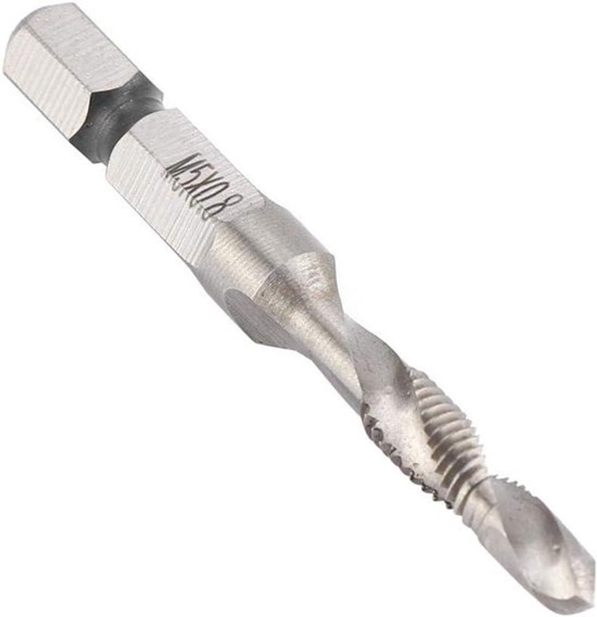 Combinatieboor en tapbit - Tappen hout kunststof aluminium - 1/4 '' HSS zeskantschachtboor - Geschikt voor diverse materialen - Zeskant schacht M5 boor.