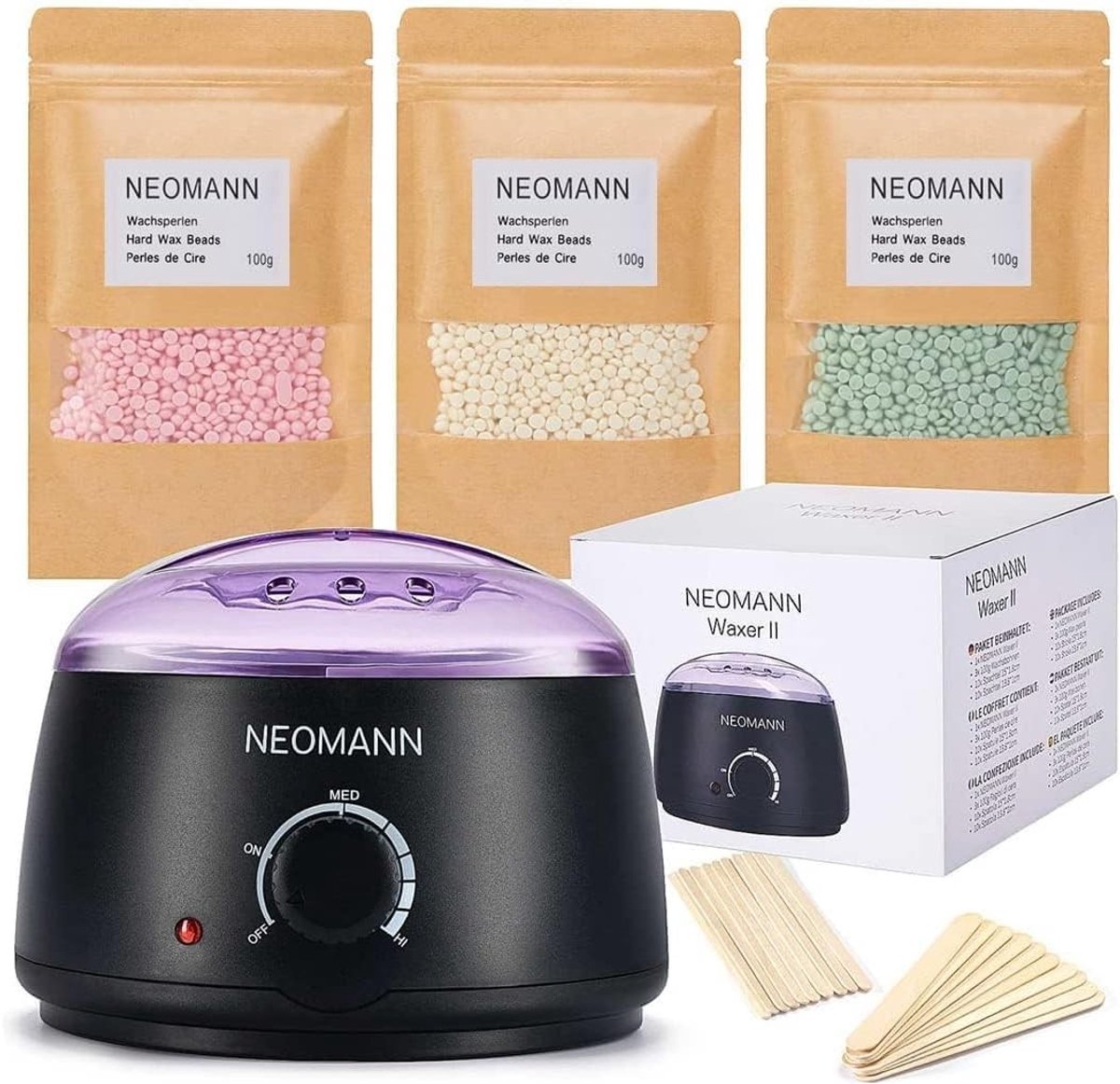 Waxverwarmer - Wit - 300 g - Elektrische Waxverwarmer met Antiaanbaklaag - Voor Thuis Harsen