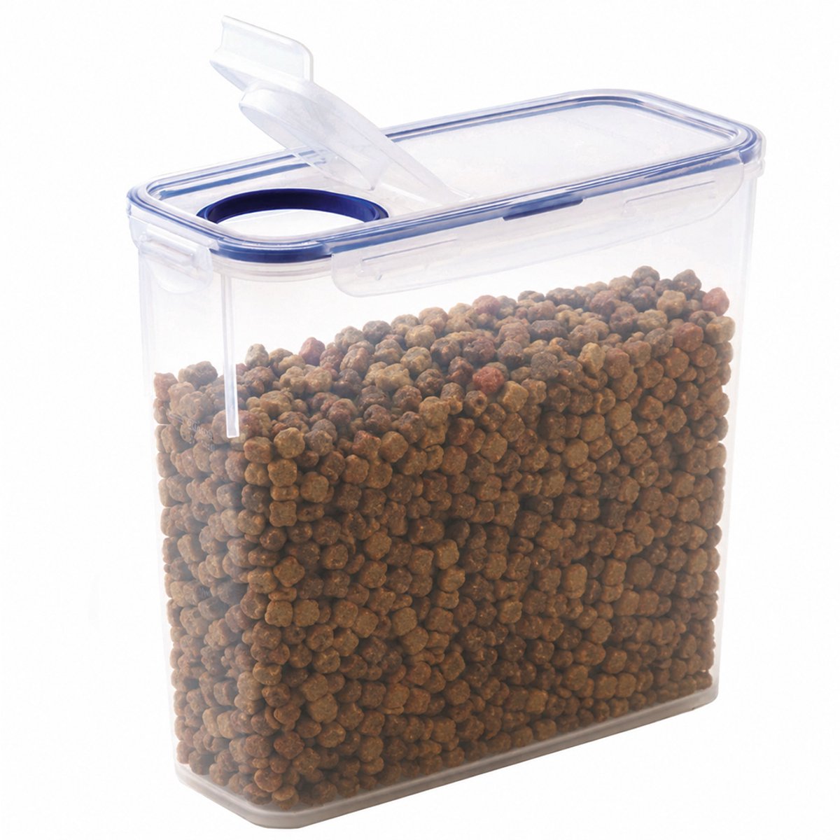 Lock&Lock Voedselcontainer - Hond en Kat - 3,4 liter - Met schenkdeksel - Luchtdicht - Transparant - BPA vrij - PFAS vrij - Voercontainer - Bewaardoos hondenvoer en kattenvoer