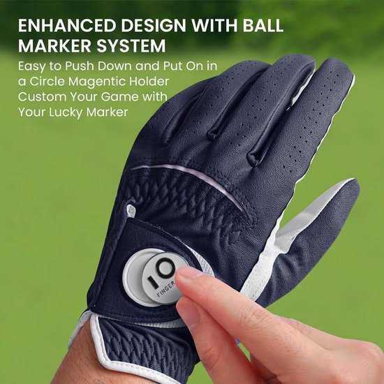 Solidchoice - Golfhandschoenen voor Mannen Links Leer met Ball Marker van Solidchoice — afbeelding 2