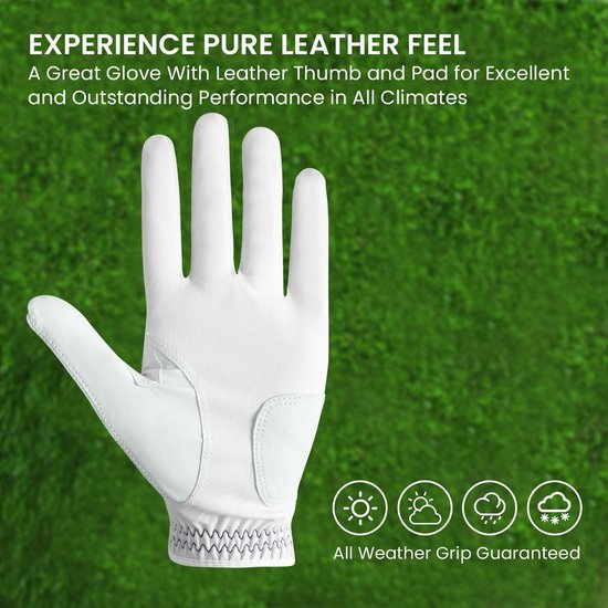 Solidchoice - Golfhandschoenen voor Mannen Links Leer met Ball Marker van Solidchoice — afbeelding 4