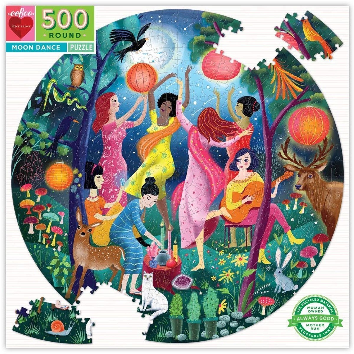 Solidchoice - Ronde Puzzel Moon Dance - 500 Stukken van Gerecycled Karton