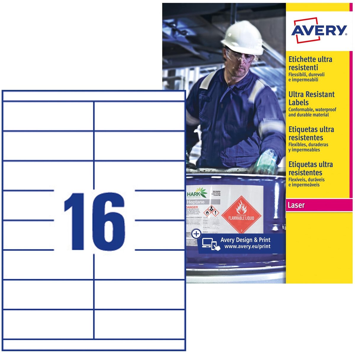 Solidchoice - Extra Sterke Waterdichte Labels 52.5 x 74.3 mm