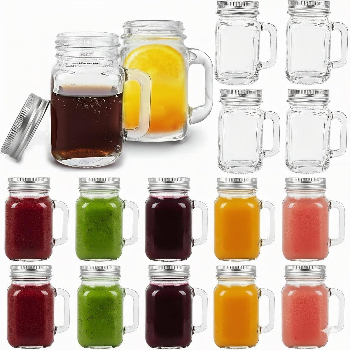 Solidchoice - Set van 16 Mini Mason Jar Shotglazen 2 oz
