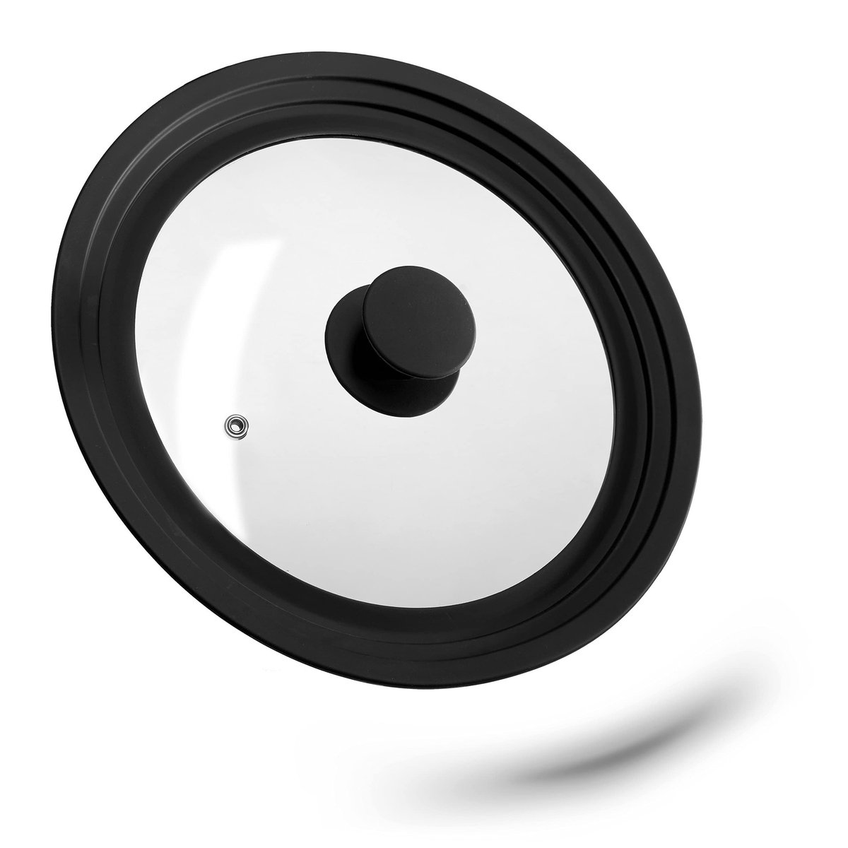 Solidchoice - Universeel Glazen Deksel met Siliconen Rand 22-26 cm