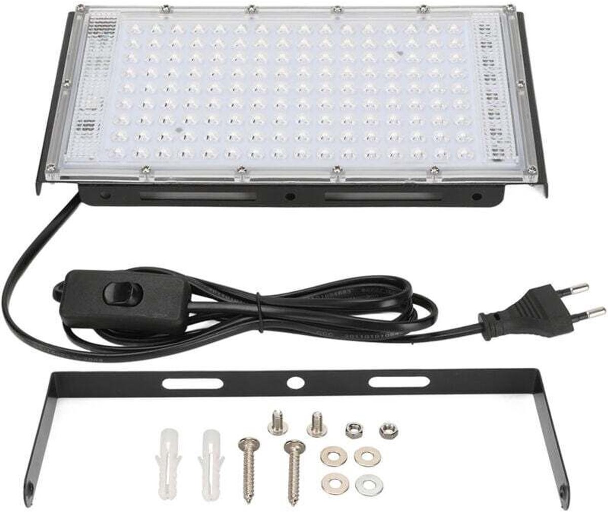 Binnenlamp geschikt voor plantengroei, 200W full-spectrum LED, IP65 waterdicht, 144 LED-groeilampjes, energiebesparend quantumpaneel, geschikt voor hydrocultuur.